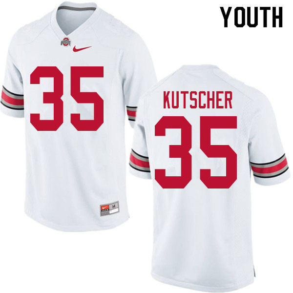 Youth #35 Austin Kutscher Ohio State Buckeyes College Football Jerseys Sale-White